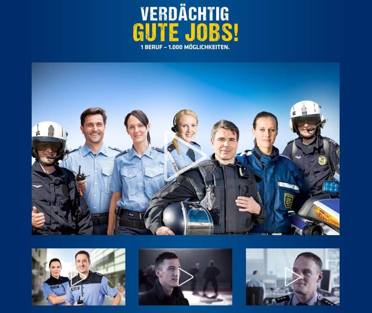 Die Website von Polizei Sachsen