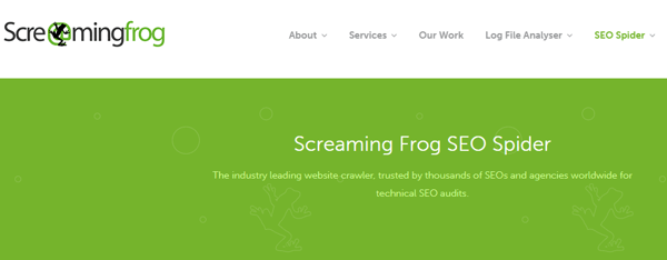 Startbildschirm von Screaming Frog