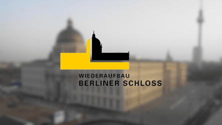 Online-Marketing Agentur viminds hat den Website Relaunch des Fördervereins Wiederaufbau Berliner Schloss umgesetzt. Auf dem Teaserbild der Referenz ist das Berliner Schloss im Hintergrund und das Logo des Vereins im Vordergrund zu sehen.