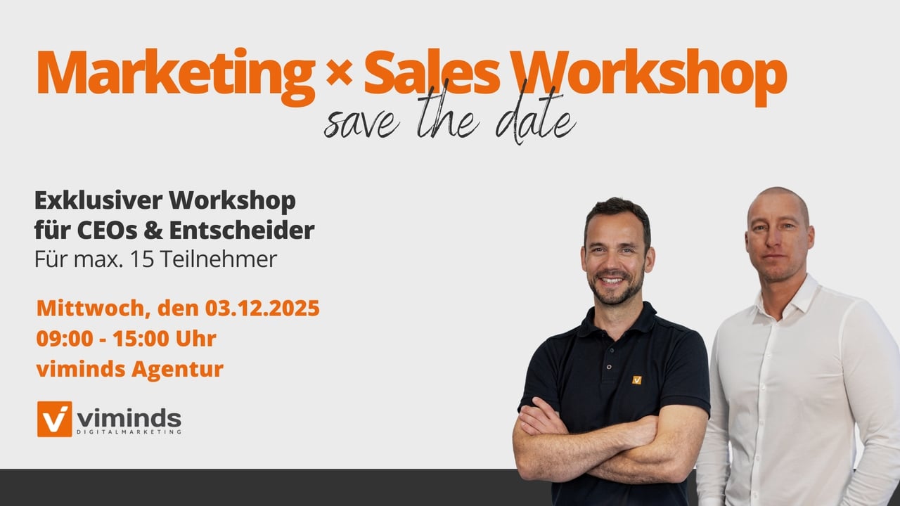 Das Bild zeigt Dennis Born und Marcel Löwigt, beide Geschäftsführer und Coaches für den Marketing & Sales Workshop in Rostock am 3.12.2025